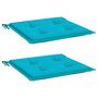 Voir la diapositive 3 : VIDAXL Coussins de chaise de jardin lot de 2 turquoise 50x50x3cm tissu