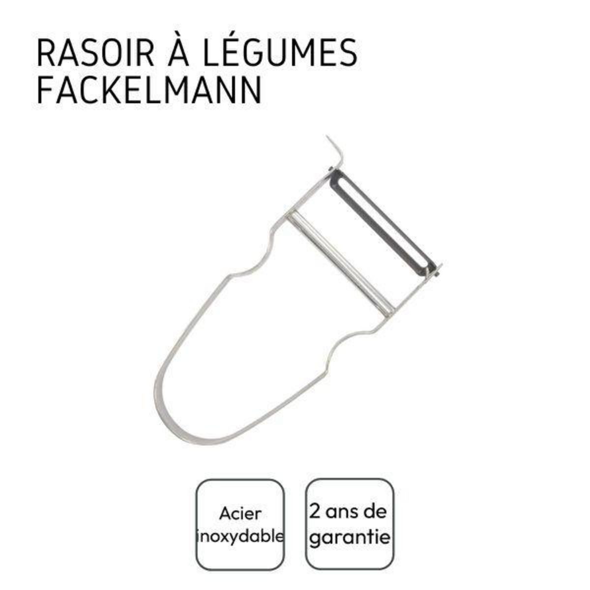 Fackelmann Duo Eplucheur à légumes pendule 19 cm et rasoir à légumes Castor inox 11 cm Fackelmann