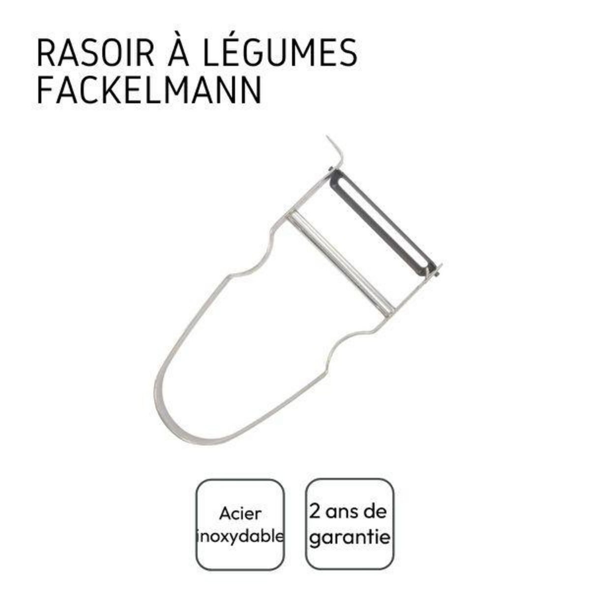 Fackelmann Duo Eplucheur à légumes pendule 19 cm et rasoir à légumes Castor inox 11 cm Fackelmann