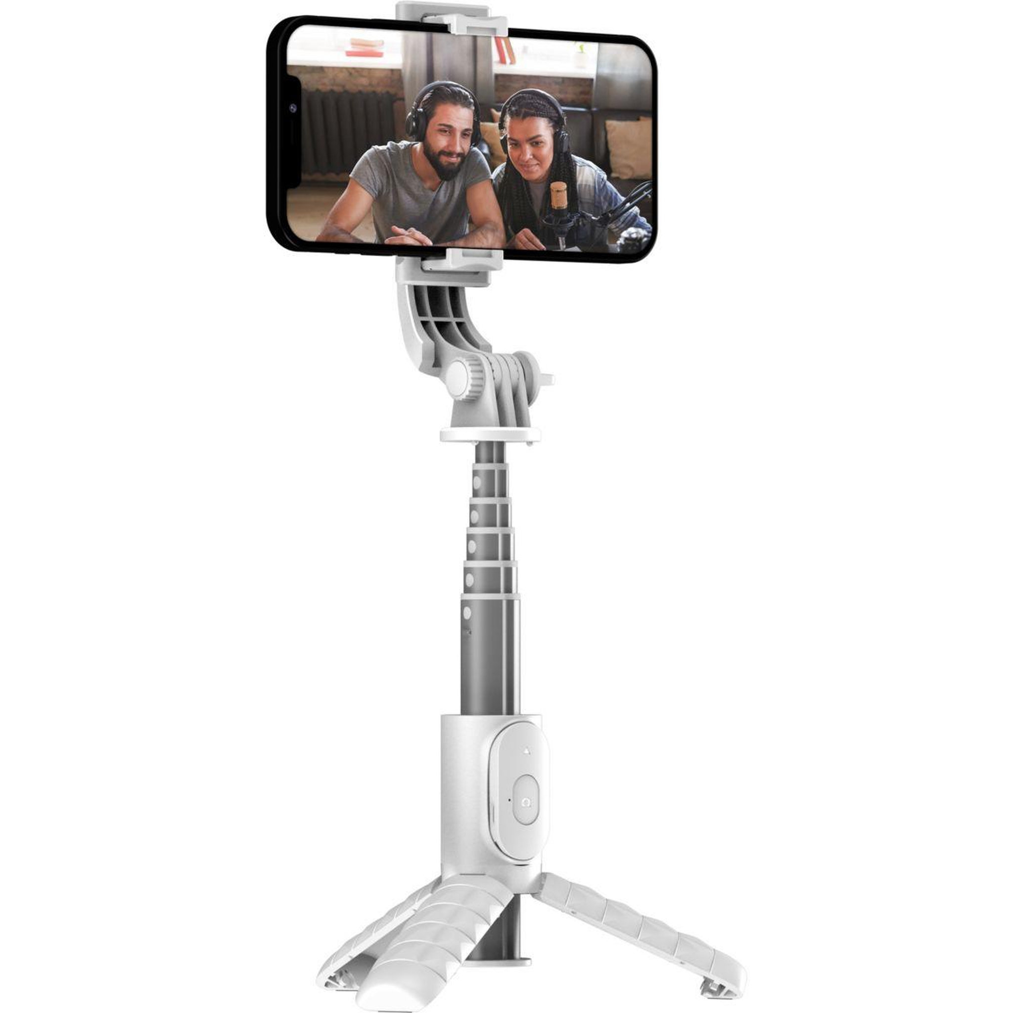 TNB Perche à selfie Bluetooth 2 en 1 avec LED blanc