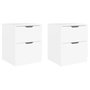 Voir la diapositive 2 : VIDAXL Tables de chevet 2 pcs blanc 40x40x50 cm bois d'ingenierie