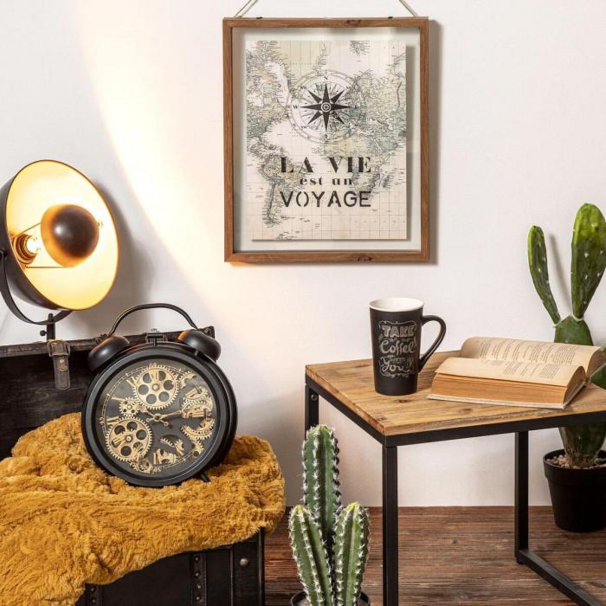 ATMOSPHERA Tableau Déco en Verre  Loft  38x48cm Naturel