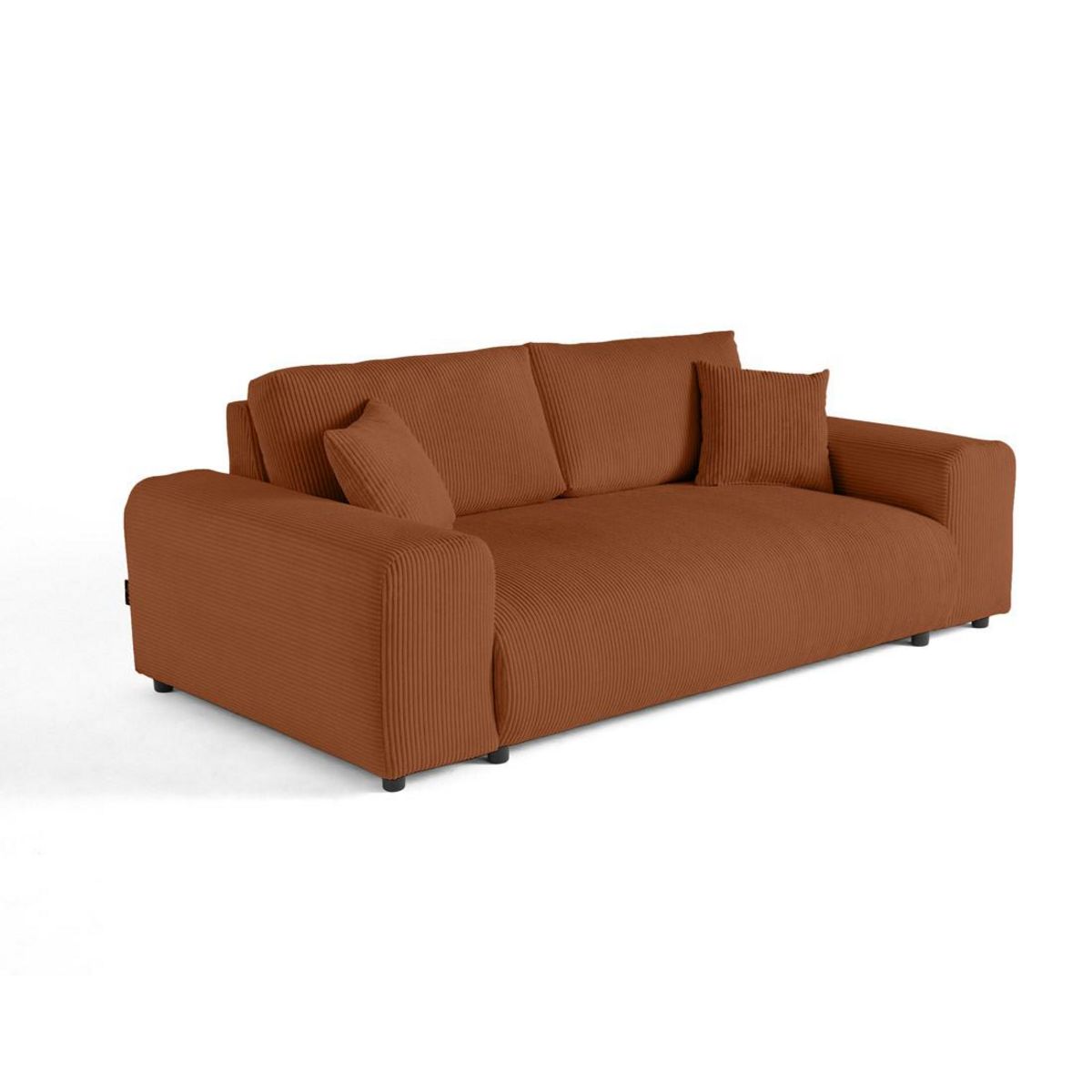 LISA DESIGN Garance - canapé droit 3 places - en velours côtelé