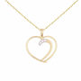 Voir la diapositive 1 : L'ATELIER D'AZUR Collier - Pendentif Or Jaune et Zirconiums - Motif Coeur - Chaine Dorée