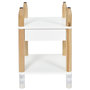 Voir la diapositive 3 : TOILINUX Table de chevet Crayon avec tiroir pour chambre d'enfant - Blanc et Marron