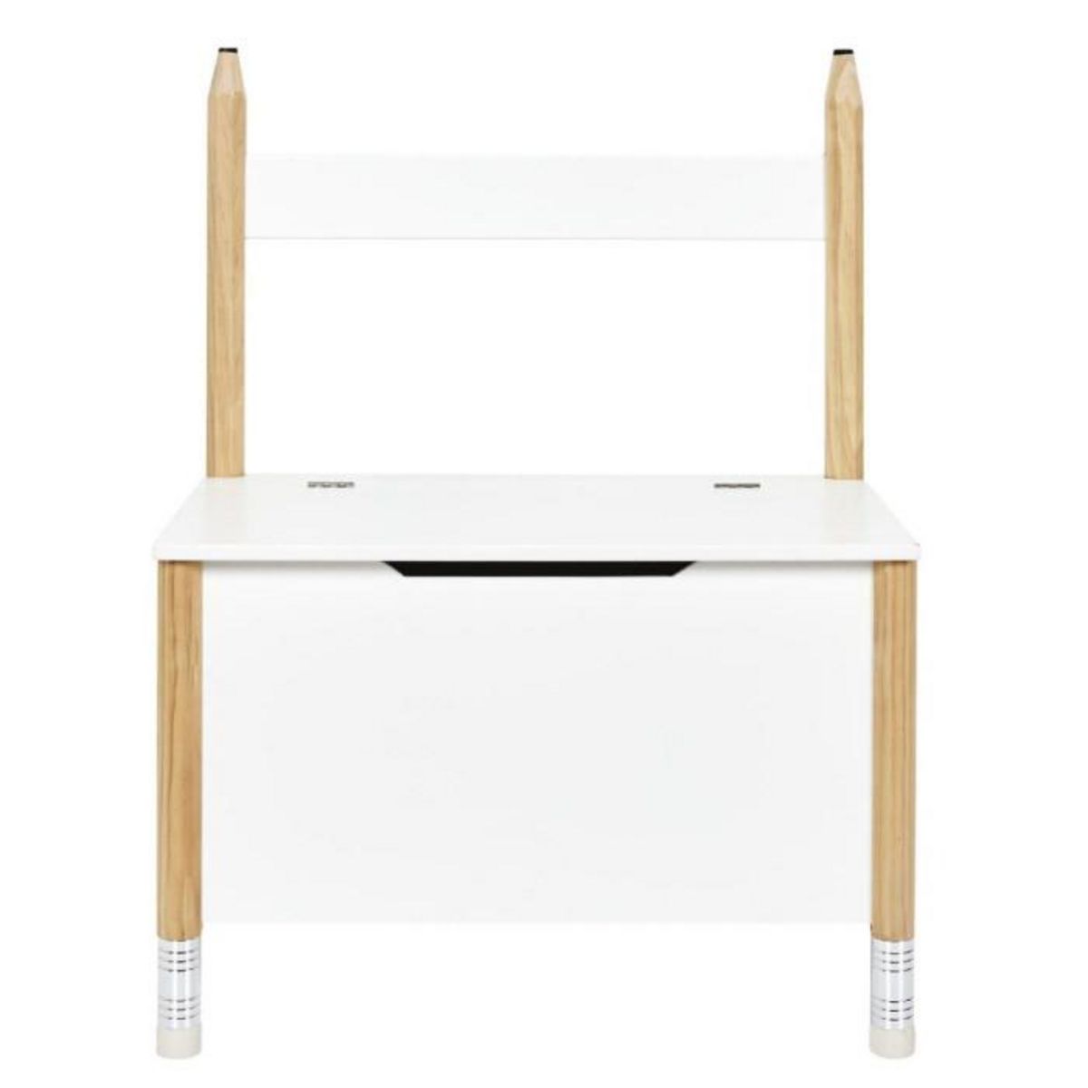 Paris Prix Coffre de Rangement & Banc  Crayon  80cm Blanc