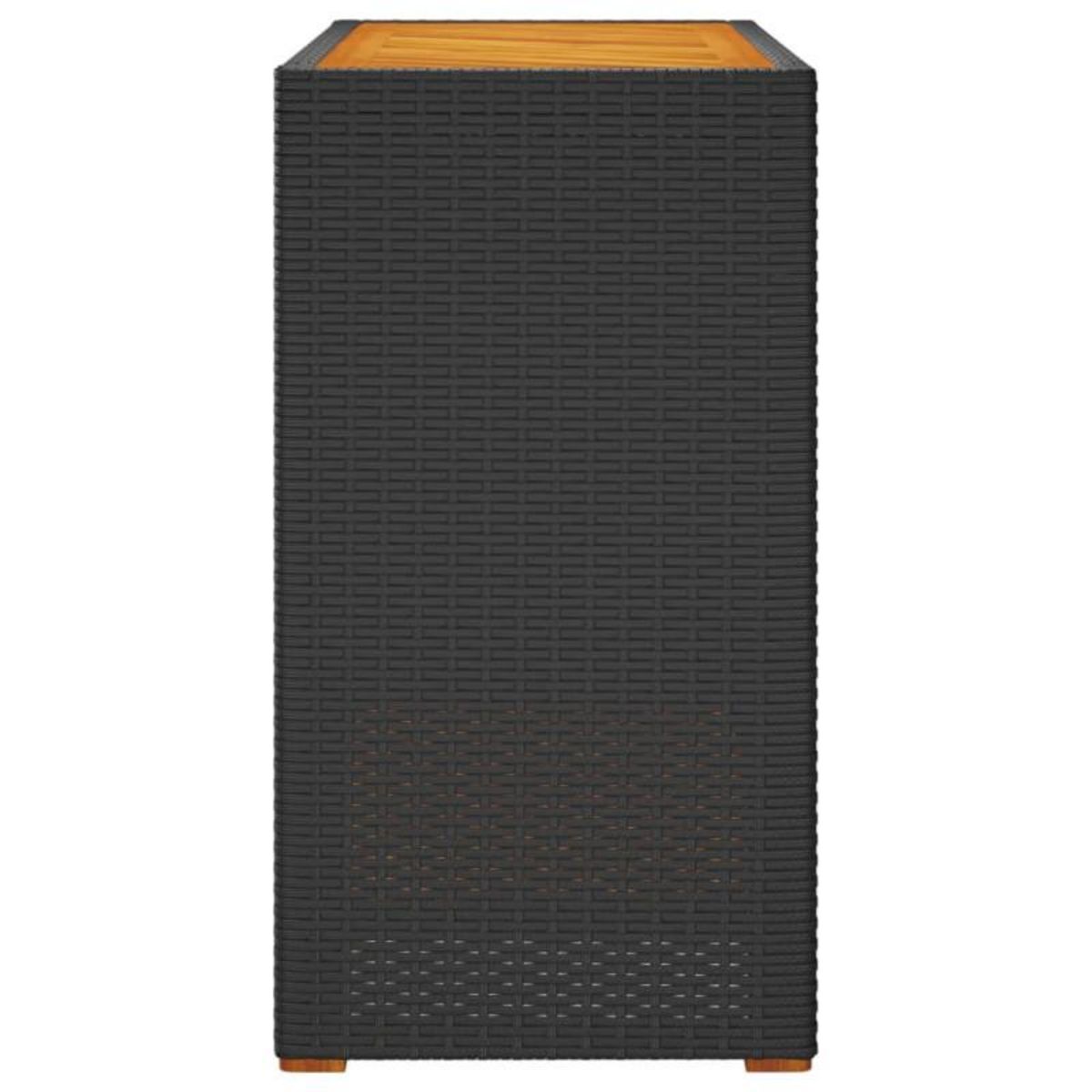 VIDAXL Table d appoint de jardin dessus en bois noir 100x40x75 cm