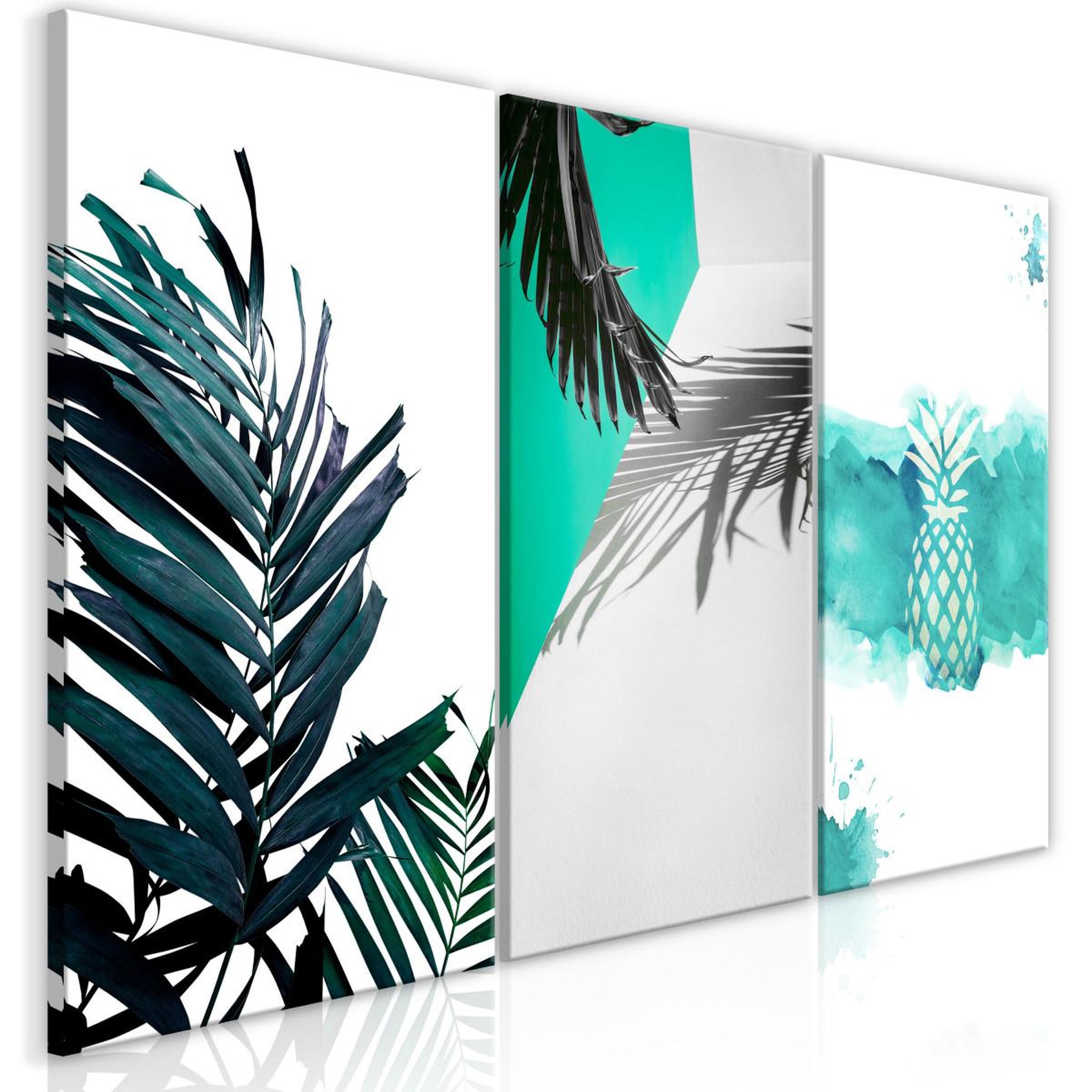 Paris Prix Tableau imprimé  palm paradise 3 panneaux  60x120cm