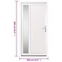 Voir la diapositive 6 : VIDAXL Porte d'entree Blanc 108x208 cm PVC
