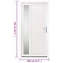 Voir la diapositive 6 : VIDAXL Porte d'entree Blanc 108x208 cm PVC