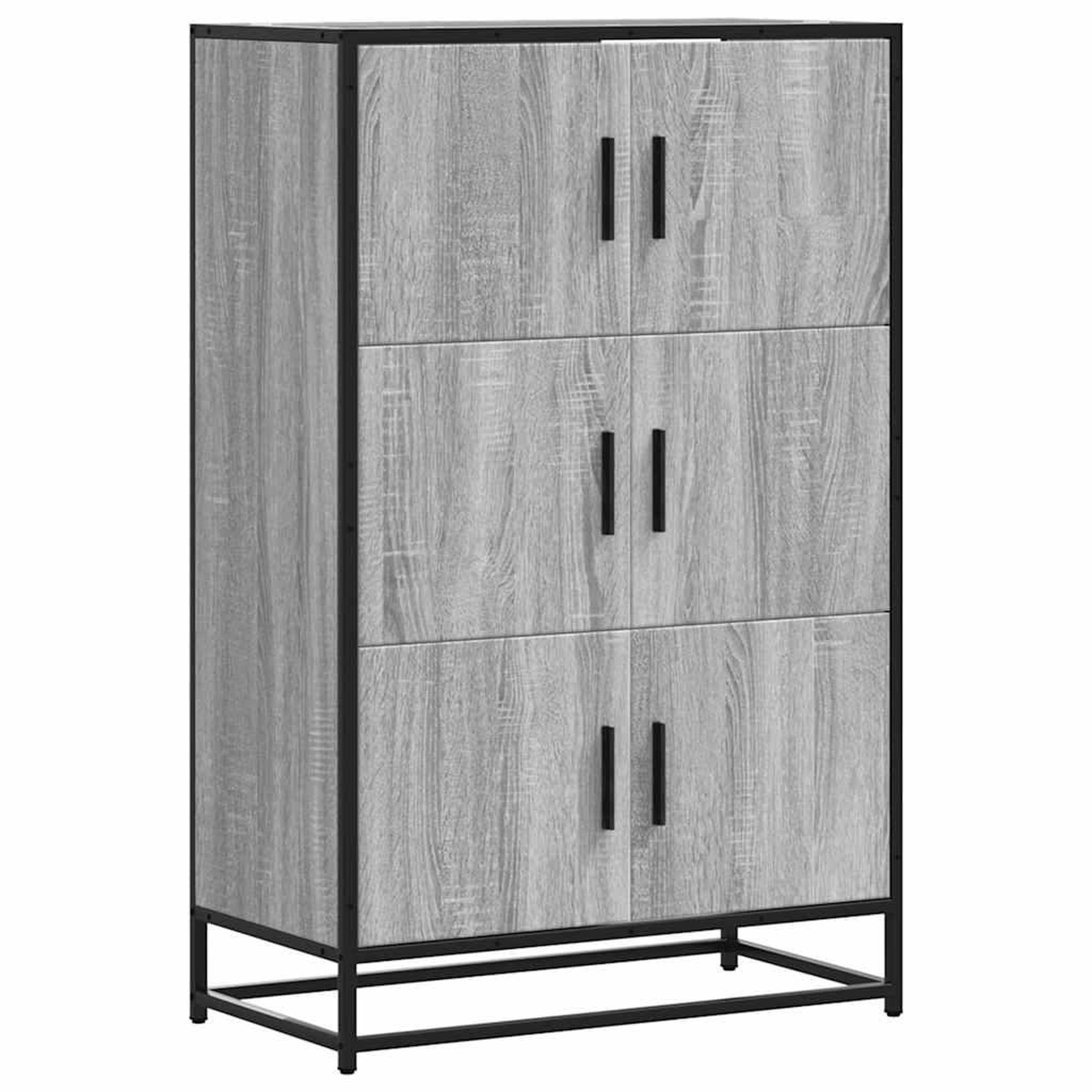 Voir la diapositive 2 : VIDAXL Buffet haut sonoma gris 68x35x106,5 cm bois ingenierie et metal
