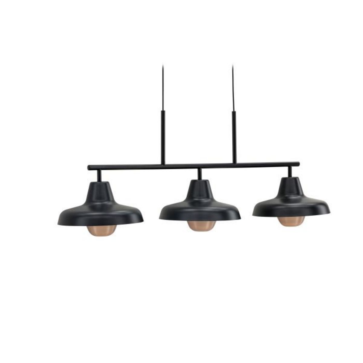 Paris Prix Suspension Design 3 Lampes  Stoten  112cm Noir