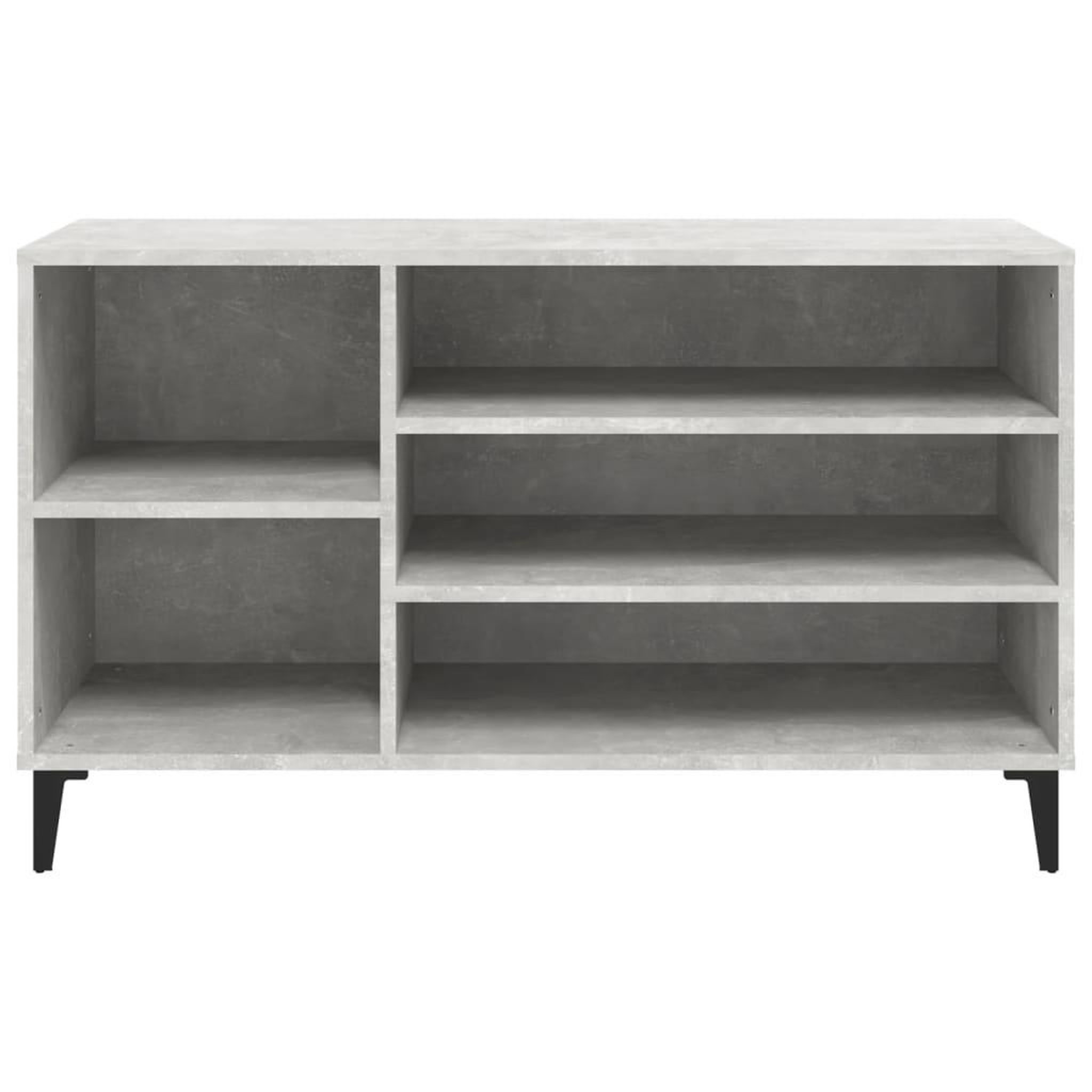 Voir la diapositive 5 : VIDAXL Armoire a chaussures Gris beton 102x36x60 cm Bois d'ingenierie