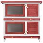 Voir la diapositive 3 : VIDAXL Clapier d'exterieur 4 portes Rouge Bois