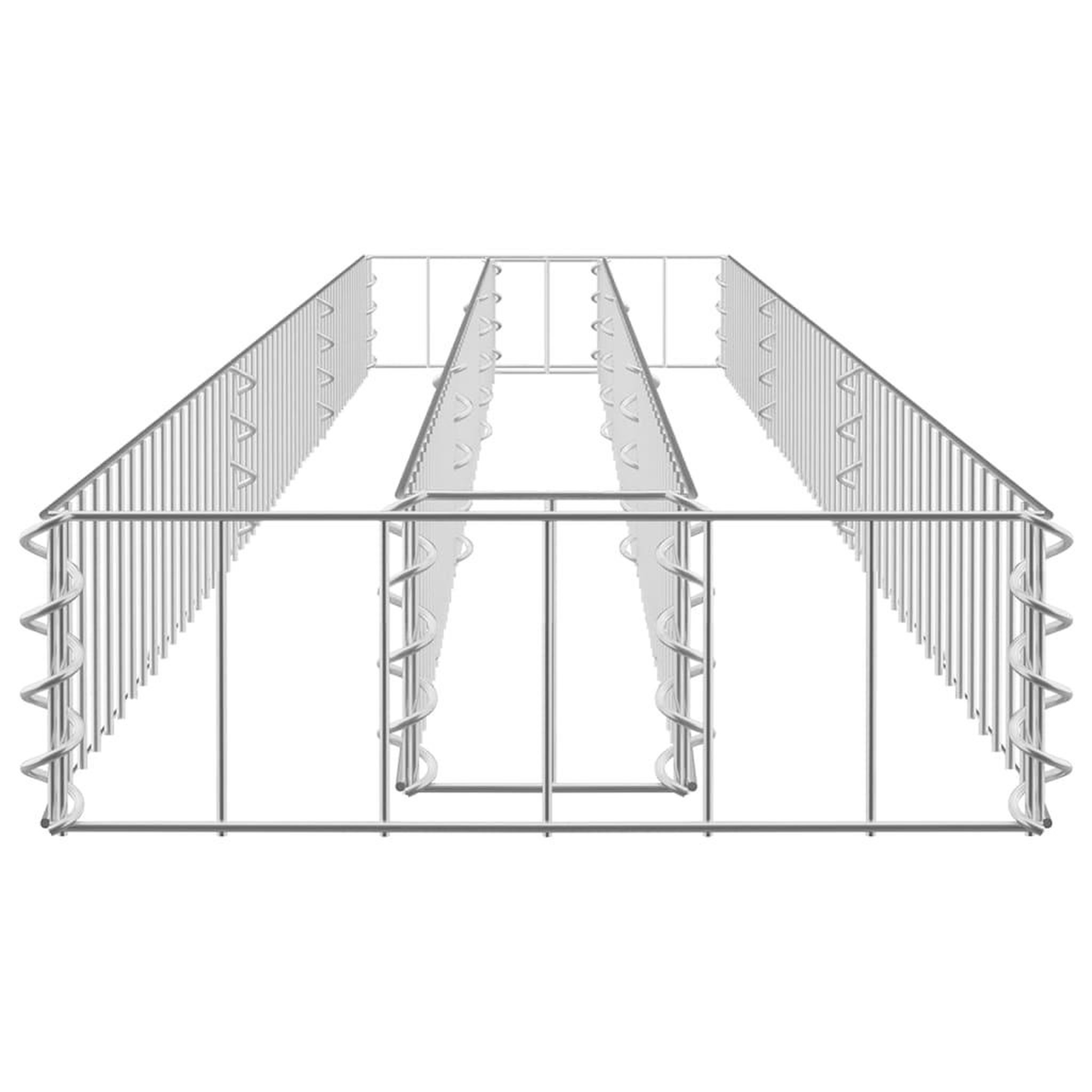 Voir la diapositive 5 : VIDAXL Lit sureleve a gabion Acier galvanise 270x30x10 cm