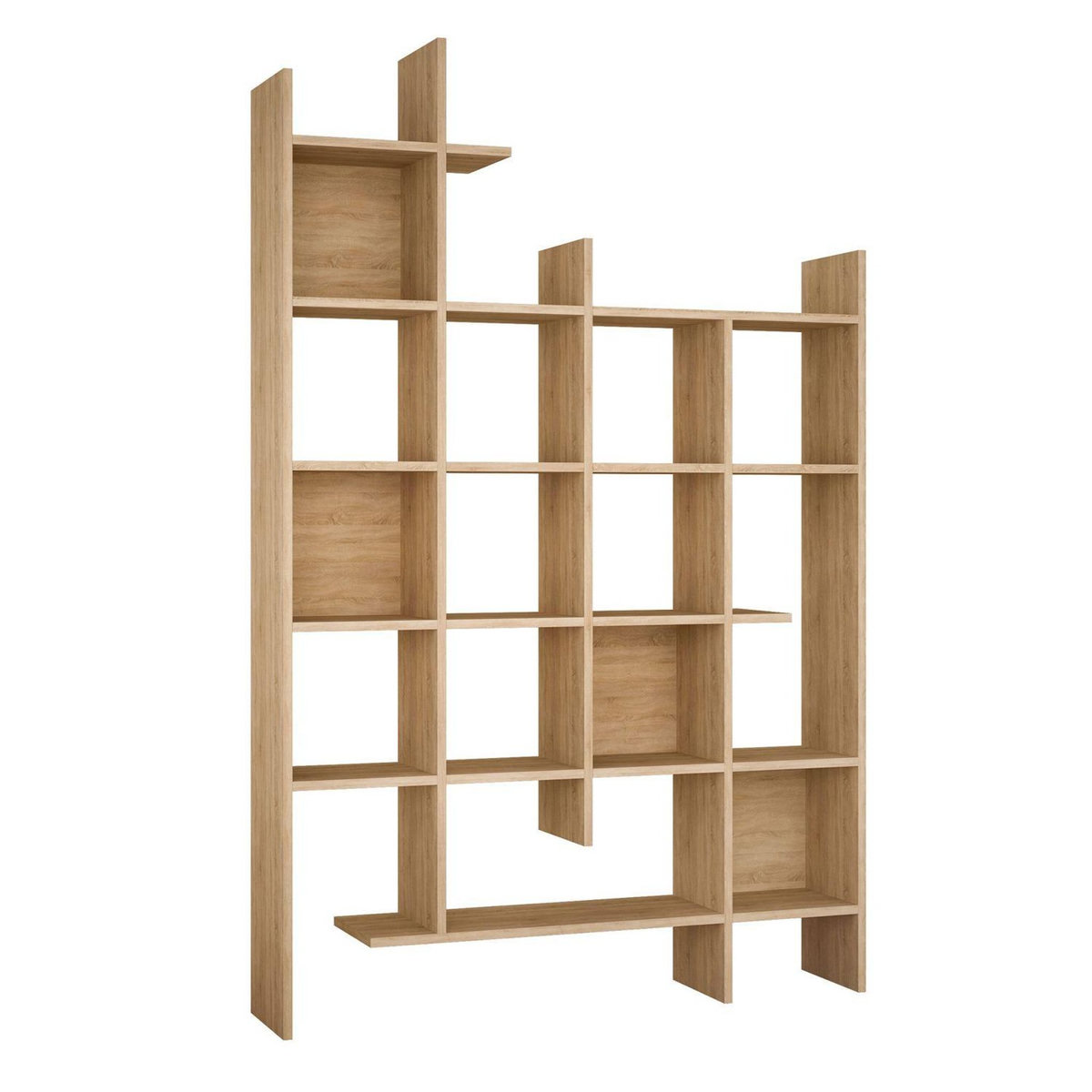 Habitat et Jardin Bibliothèque en bois  Manco  - 122 x 25 x 188 cm - Chêne