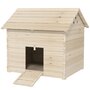 Voir la diapositive 5 : PAWHUT Maison pour rongeur - niche en bois - grand nichoir canard - 100 x 82 x 91 cm - naturel