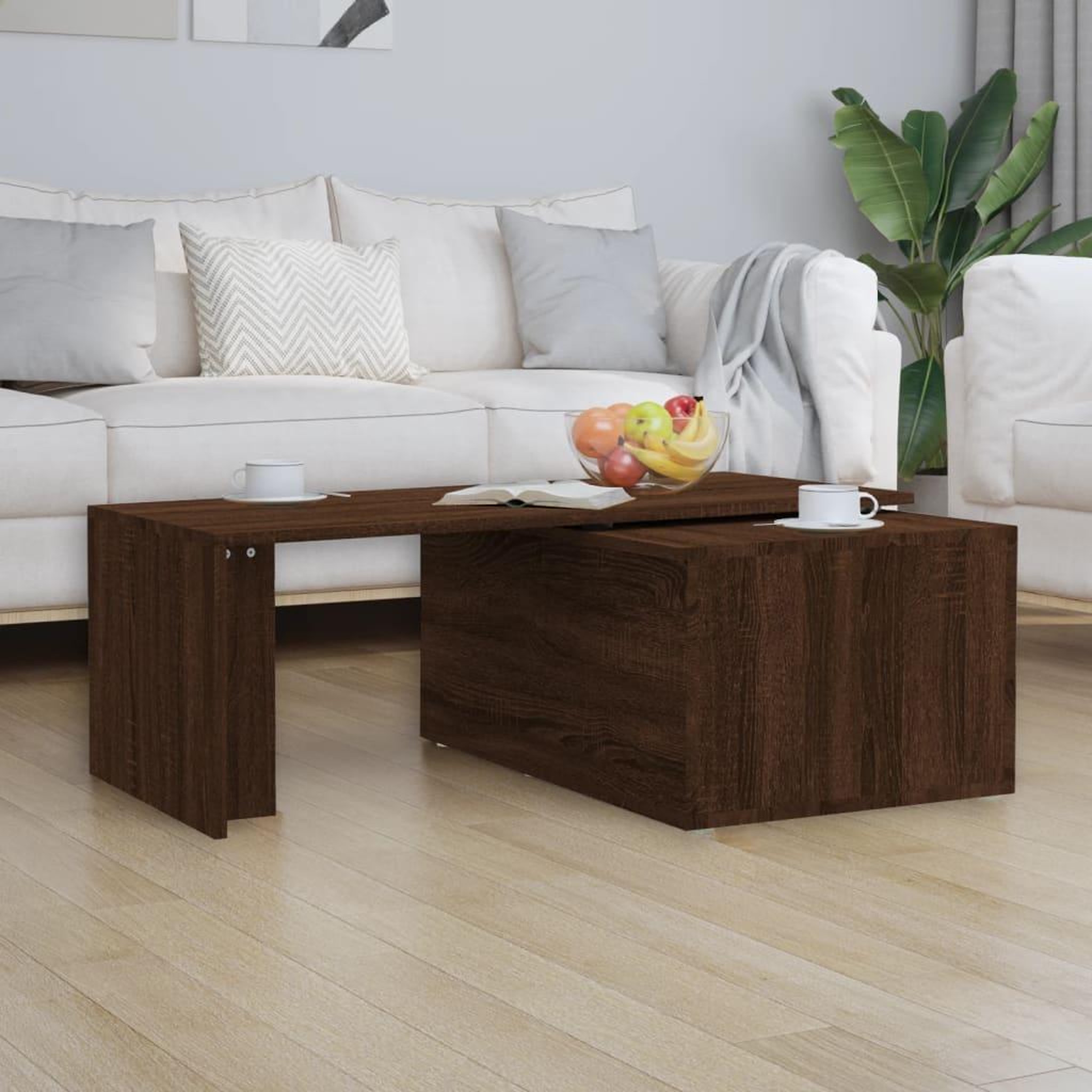 Voir la diapositive 3 : VIDAXL Table basse Chene marron 150x50x35 cm Bois d'ingenierie