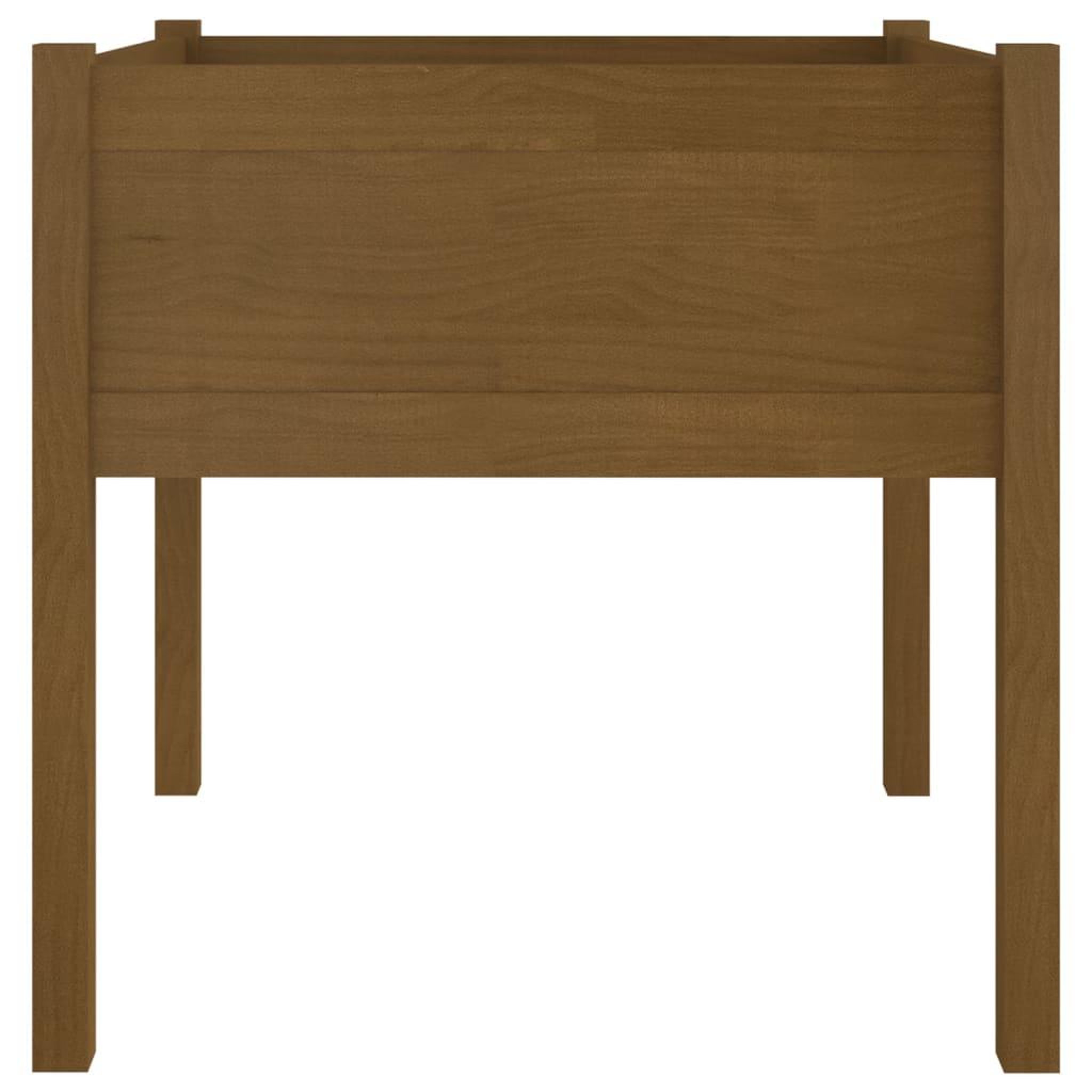 Voir la diapositive 5 : VIDAXL Jardinieres 2 pcs Marron miel 70x70x70 cm Bois de pin massif