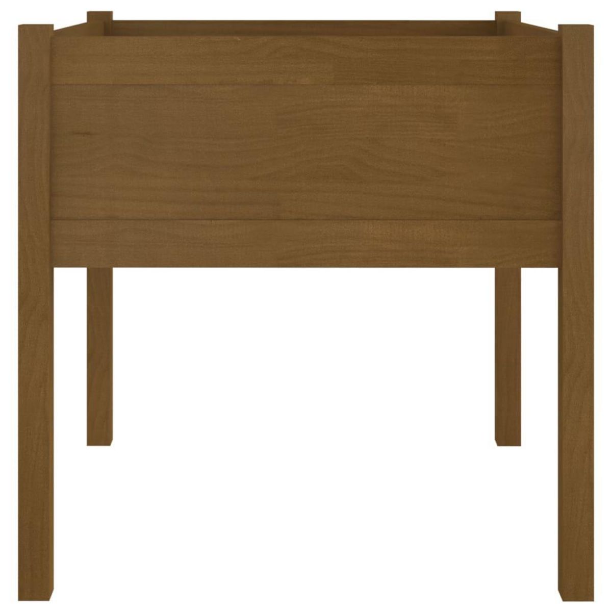 VIDAXL Jardinieres 2 pcs Marron miel 70x70x70 cm Bois de pin massif