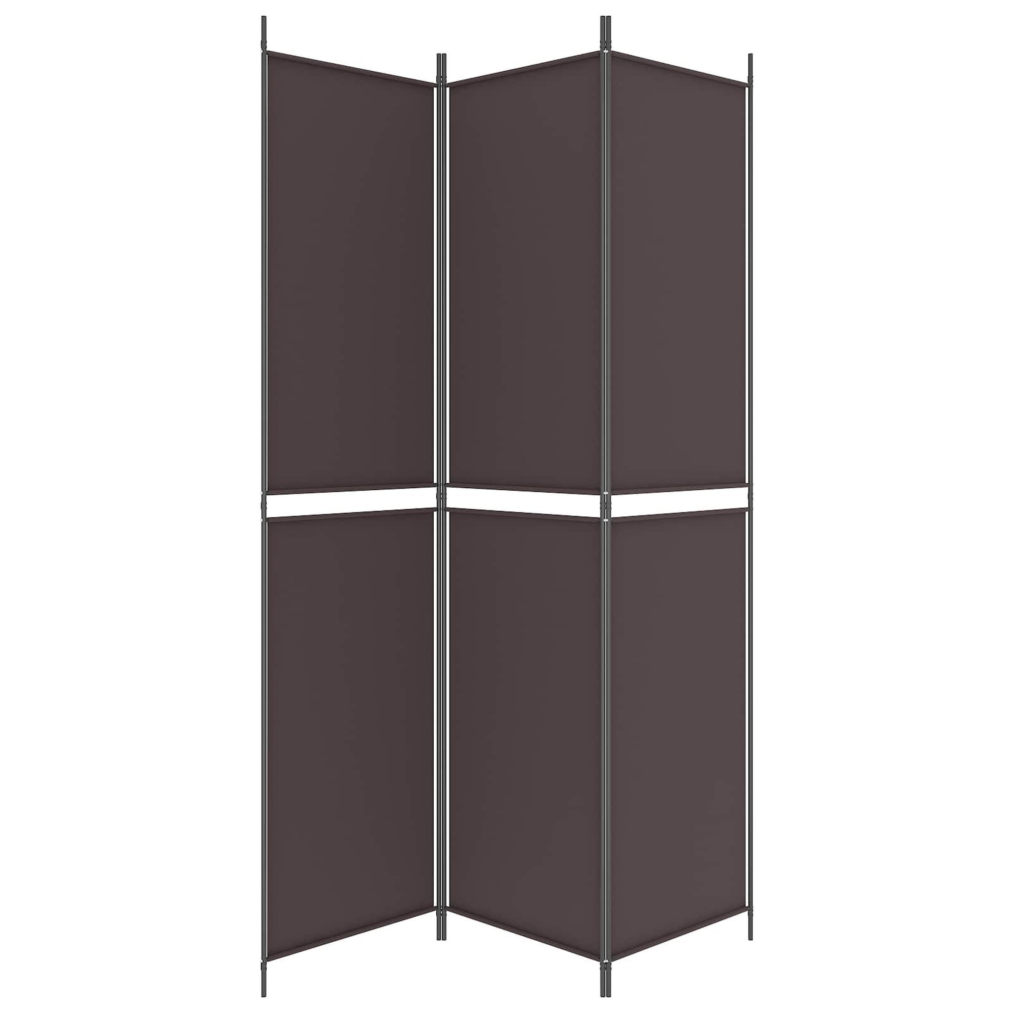Voir la diapositive 3 : VIDAXL Cloison de separation 3 panneaux marron 150x220 cm tissu