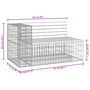 Voir la diapositive 6 : VIDAXL Banc de jardin design gabion 122x71x65,5 cm bois massif de pin