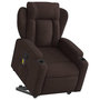 Voir la diapositive 3 : VIDAXL Fauteuil inclinable de massage Marron fonce Tissu