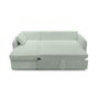 Voir la diapositive 3 : BEST MOBILIER Pocatello - canapé d'angle réversible 4 places - convertible avec coffre - en tissu bouclette