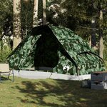 VIDAXL Tente familiale a dome 6 personnes camouflage impermeable
