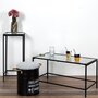Voir la diapositive 4 : Paris Prix Table Basse Design Métal & Verre  Rosa  80cm Noir