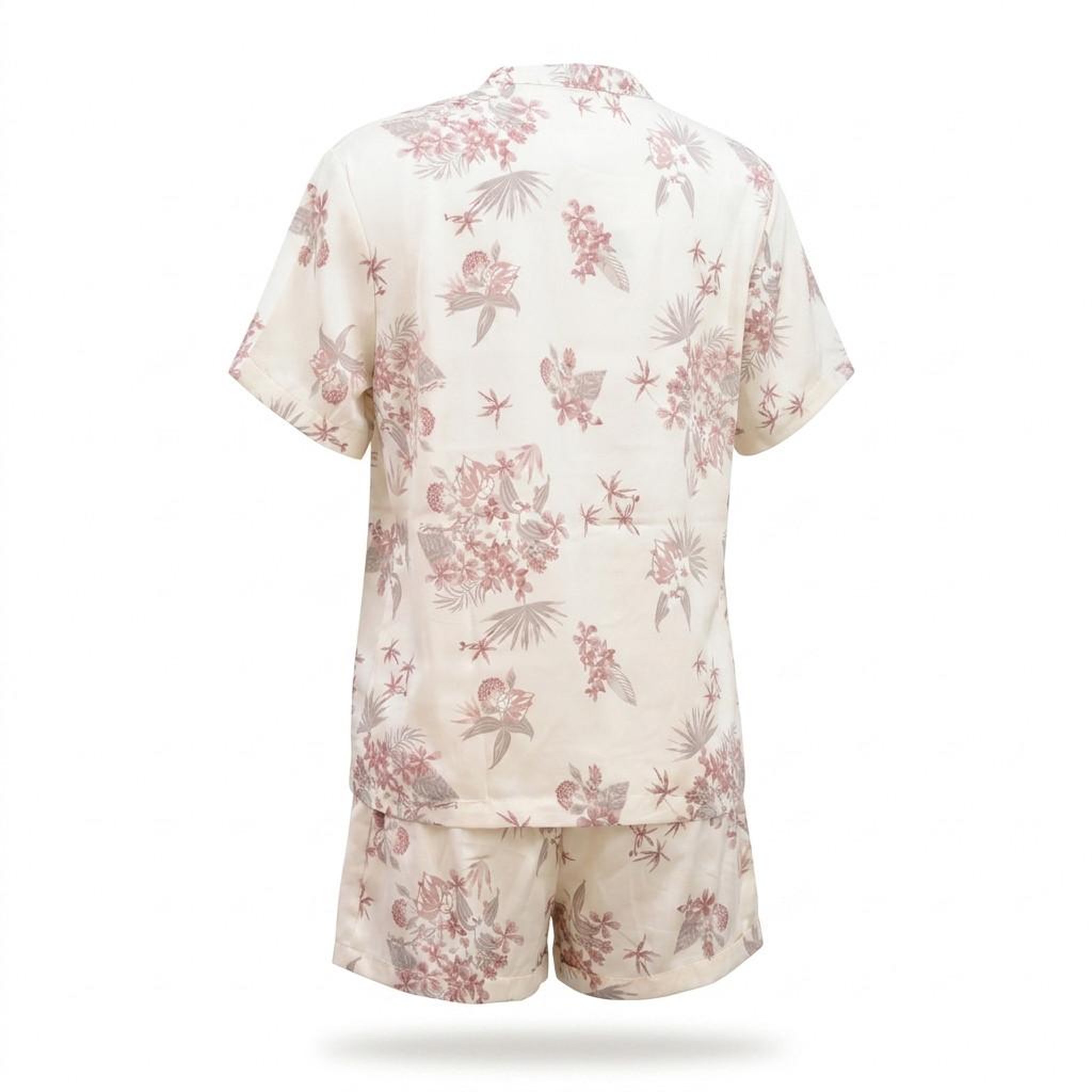 Voir la diapositive 6 : OZABI OZABI Pack 2 Pyjamas Courts Femme, Imprimé Tropical Col V Mao Short Fluide