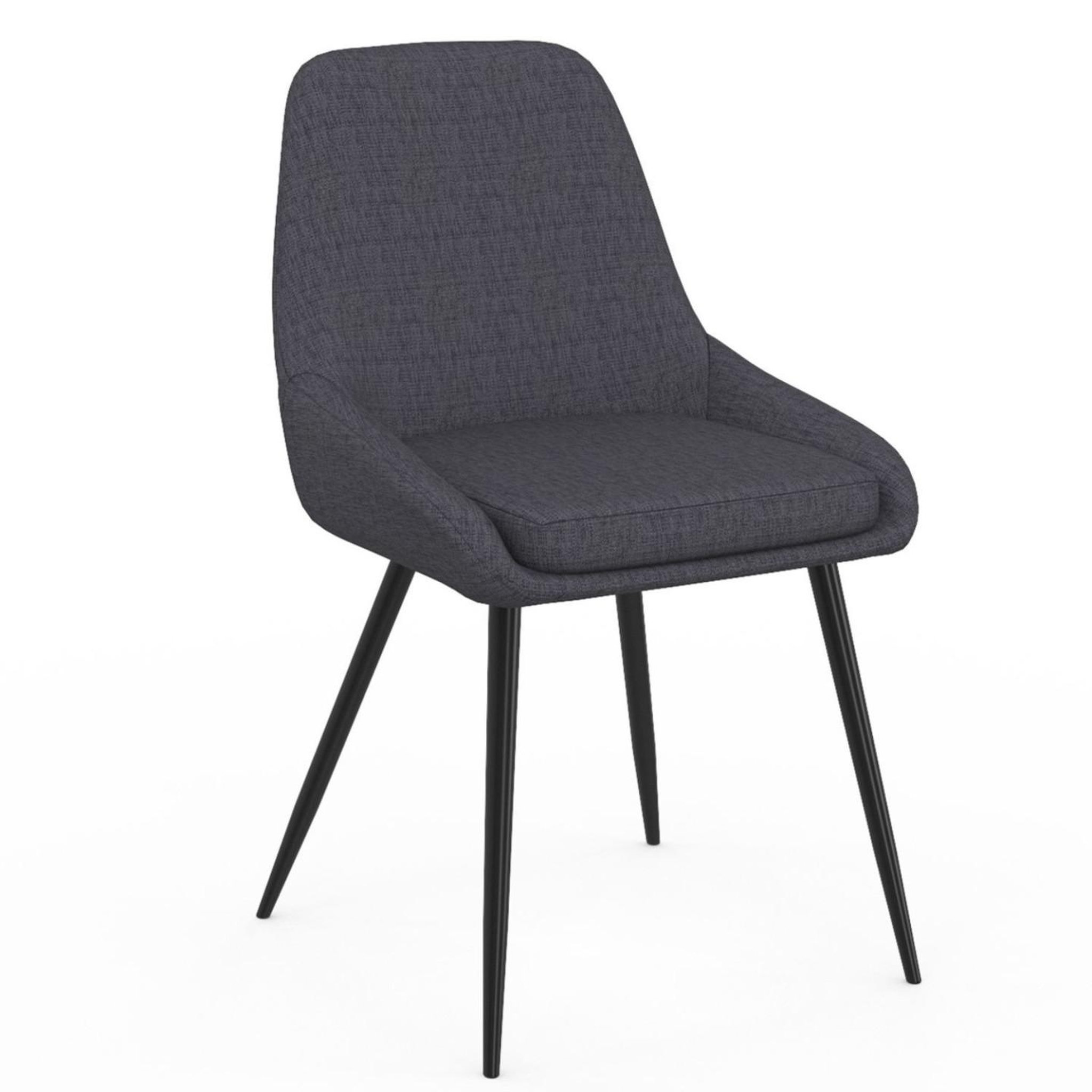 Voir la diapositive 3 : ID MARKET Lot de 6 chaises thalya en tissu gris avec accoudoirs