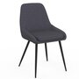Voir la diapositive 3 : ID MARKET Lot de 6 chaises THALYA en tissu gris avec accoudoirs