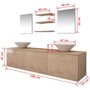 Voir la diapositive 6 : VIDAXL 8 pieces de mobilier de salle de bain et lavabo Beige