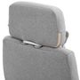 Voir la diapositive 6 : VINSETTO Fauteuil de bureau manager grand confort dossier réglable repose-pied coussin lombaire roulettes 360° lin 62L x 68P x 127H cm gris