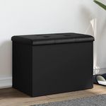 VIDAXL Banc de rangement noir 62x42x45 cm bois d'ingenierie