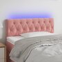 Voir la diapositive 1 : VIDAXL Tete de lit a LED Rose 100x7x78/88 cm Velours