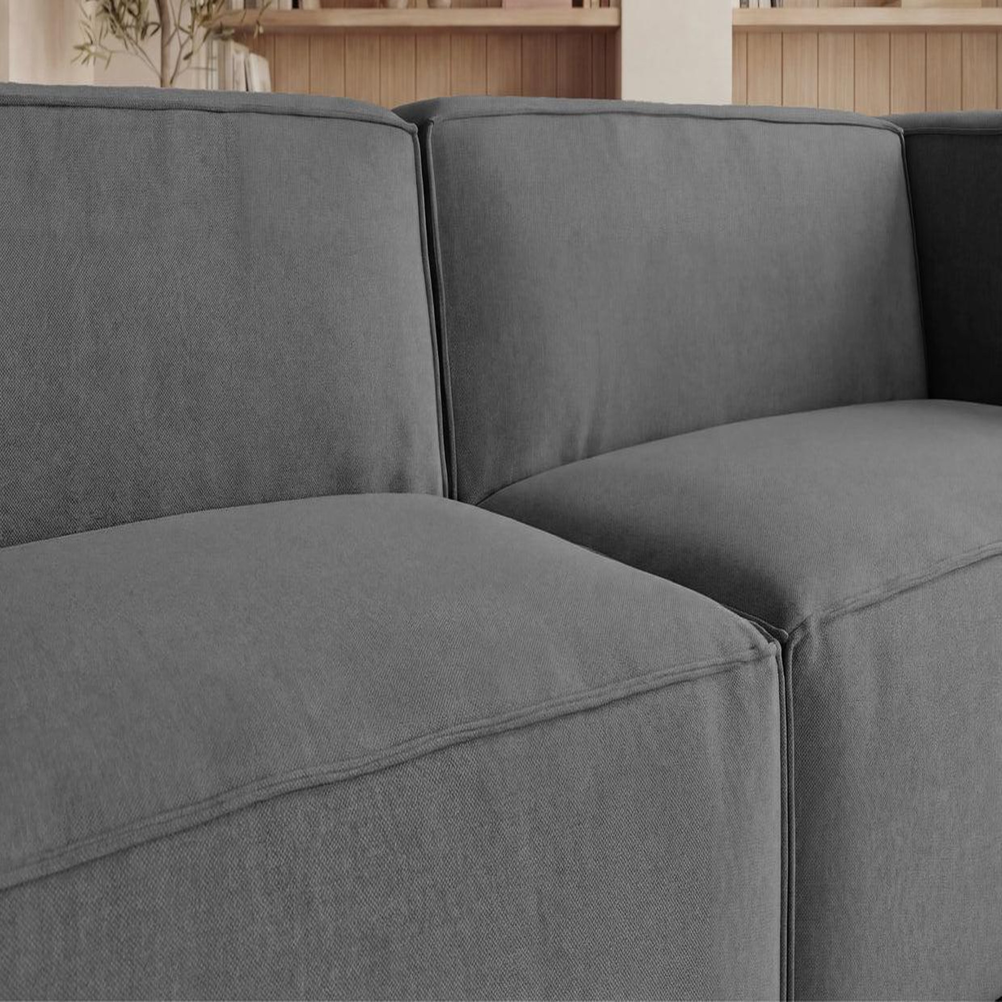 Voir la diapositive 4 : CASANOVA PARIS Basil - canapé droit tissu lisse 3 places