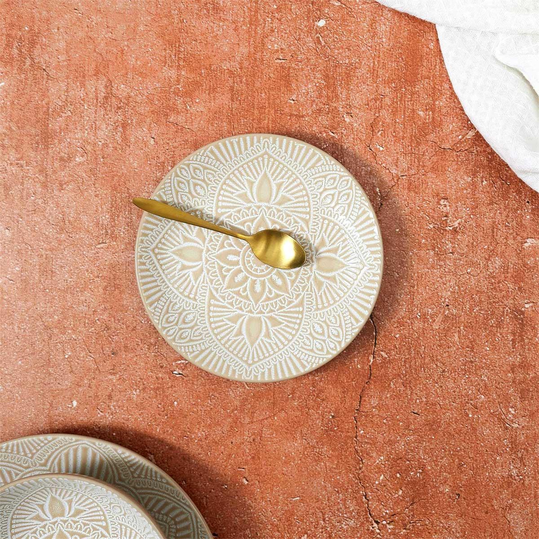 Voir la diapositive 3 : The Home Deco Factory Lot de 6 assiettes à dessert  sahara  19cm beige