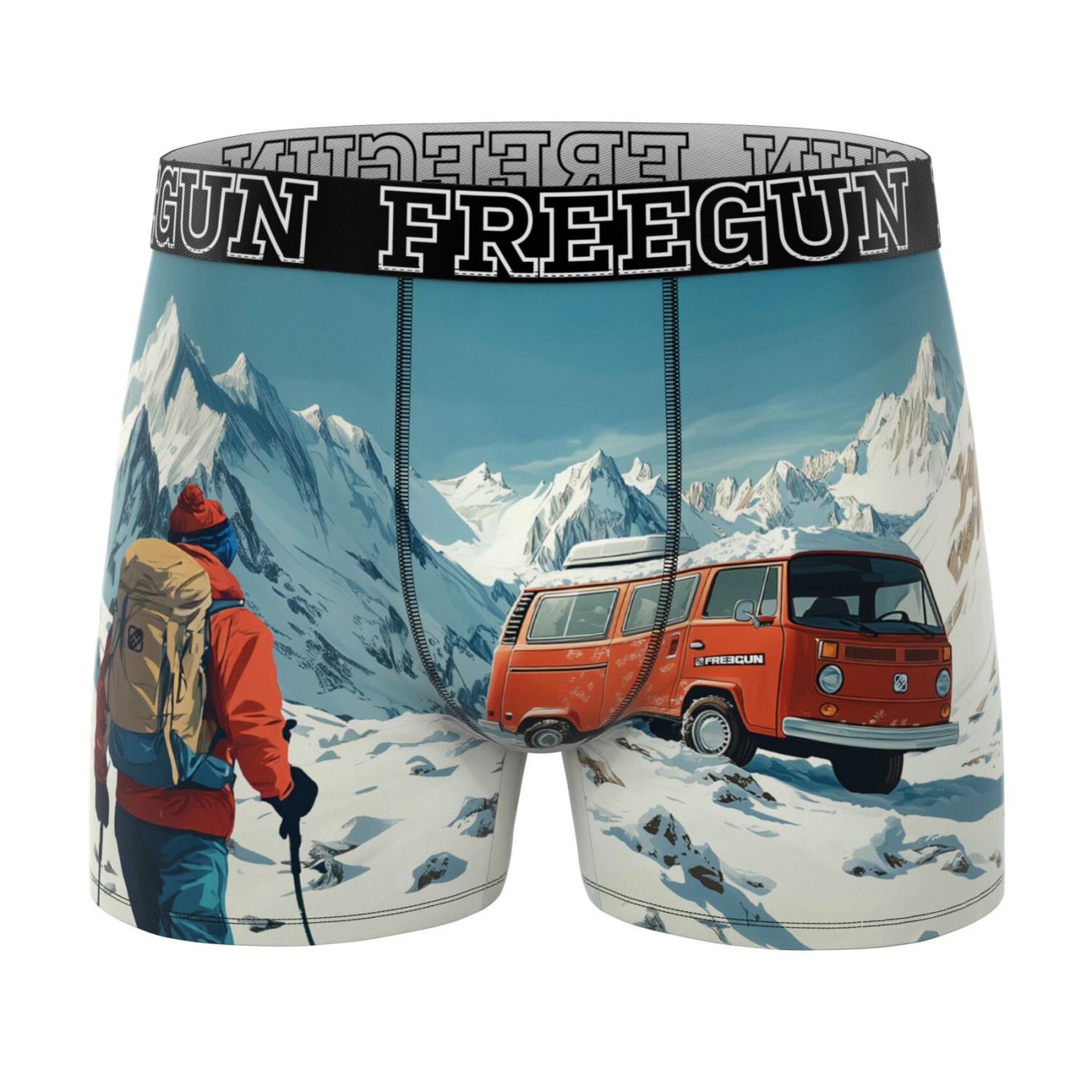 Voir la diapositive 6 : FREEGUN Lot de 5 boxers junior collection vintage winter
