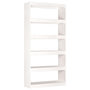 Voir la diapositive 2 : VIDAXL Bibliotheque/Separateur de piece Blanc 80x30x167,4cm Pin massif