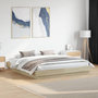 Voir la diapositive 1 : VIDAXL Cadre de lit avec LED sans matelas chene sonoma 180x200 cm