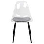 Voir la diapositive 4 : TOILINUX Lot de 2 Chaises design transparent Lilia - Noir