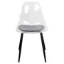Voir la diapositive 4 : TOILINUX Lot de 2 Chaises design transparent Lilia - Noir