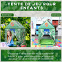 Voir la diapositive 5 : HOMCOM Tente enfant tente de jeu tente militaire dim. 93L x 69l x 103H cm 2 portes polyester vert