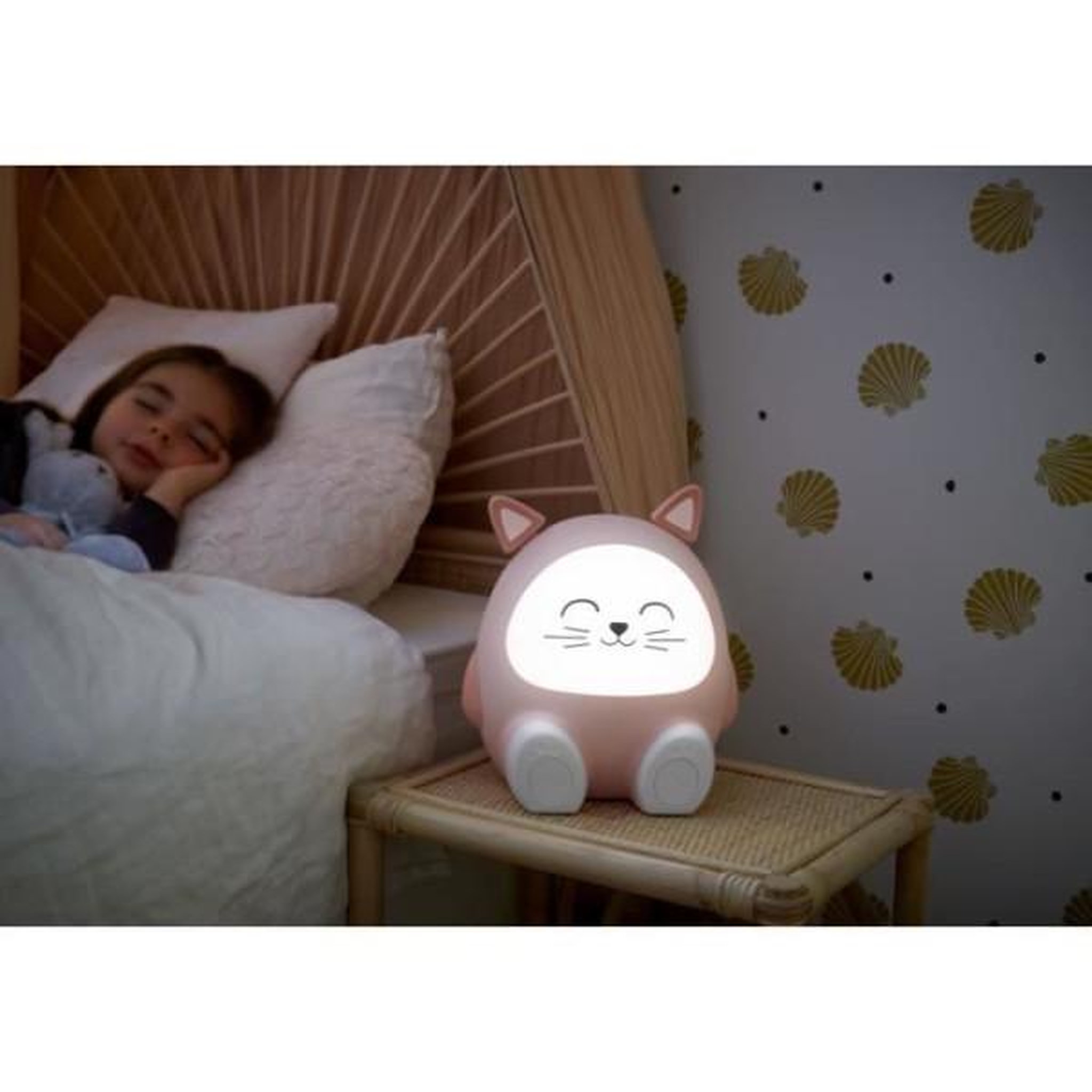Voir la diapositive 4 : Bigben Enceinte lumineuse & veilleuse - bigben - chat - bluetooth 5.0, 15w, veilleuse réglable, minuterie, batterie usb-c