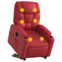Voir la diapositive 3 : VIDAXL Fauteuil inclinable de massage electrique rouge similicuir