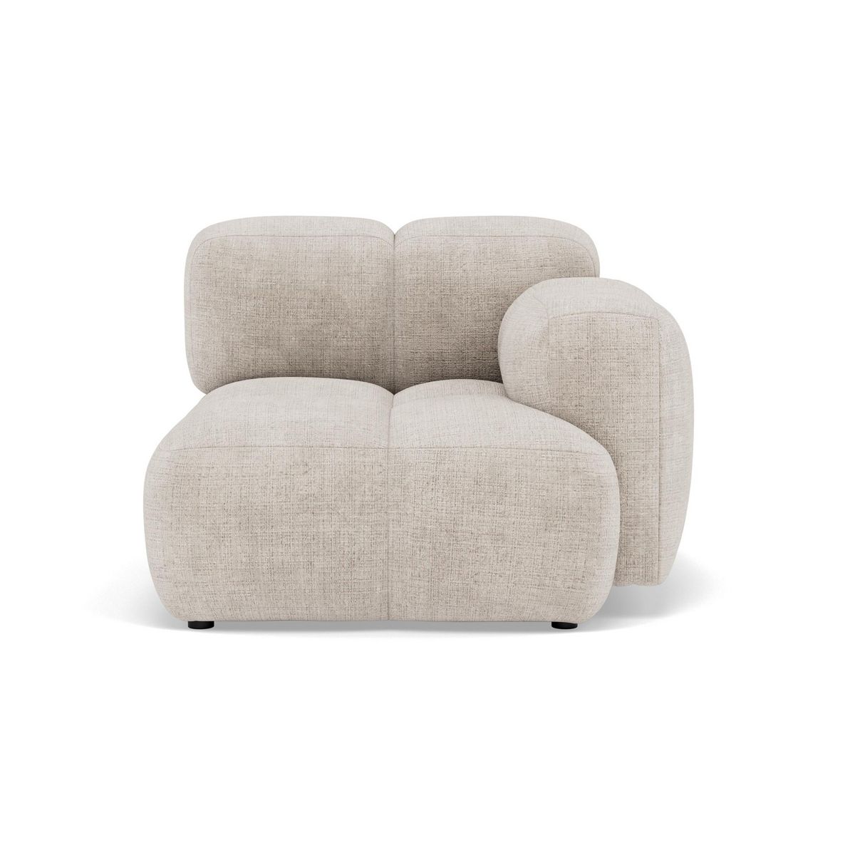 LISA DESIGN Grace - module d'assise droit en velours texturé