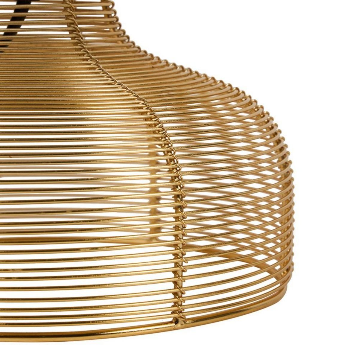 OSTARIA Lampe en métal doré avec abat-jour blanc