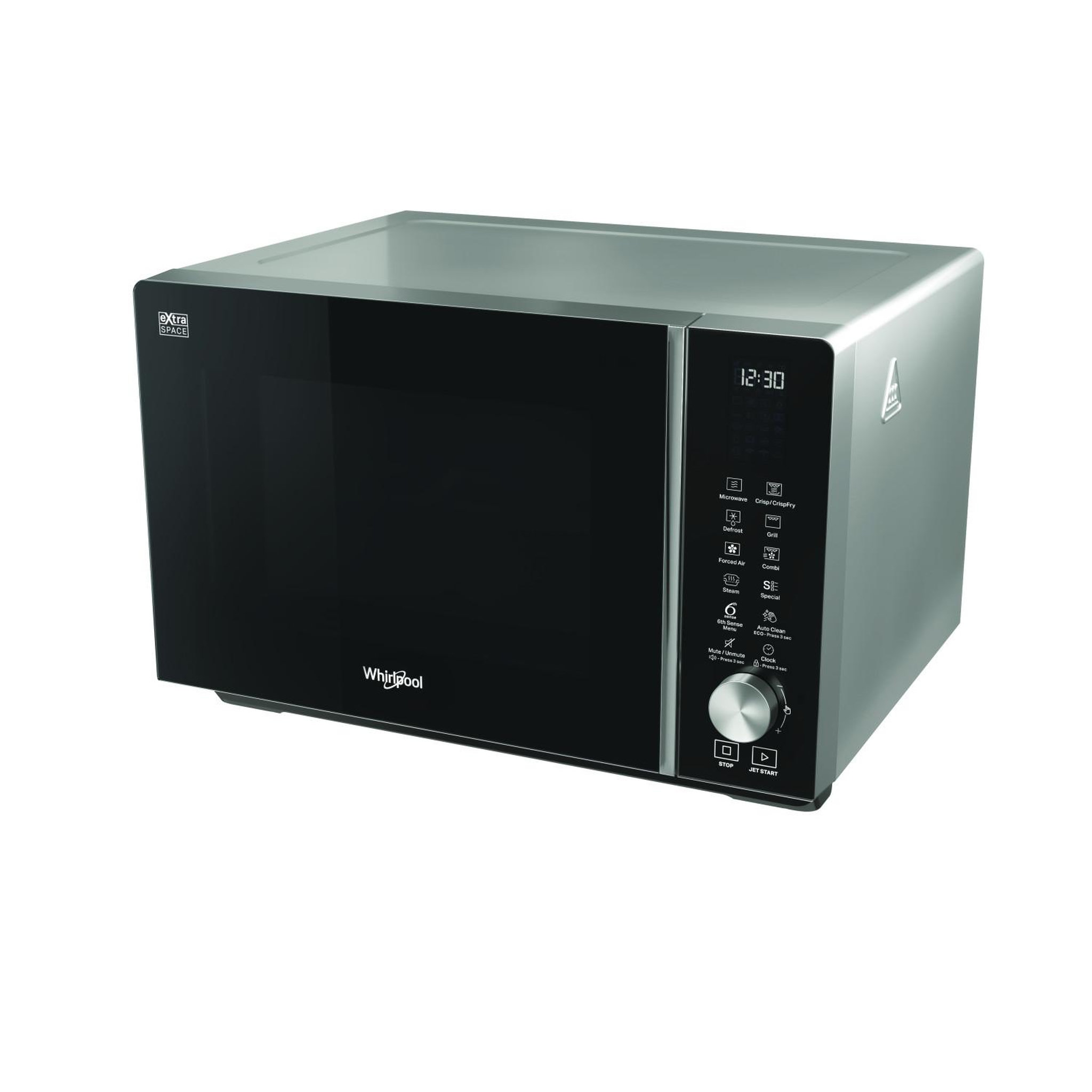 Voir la diapositive 3 : Whirlpool Micro-ondes combiné à surface plane whirlpool mwf 259 sb 25 l 800 w noir, argent